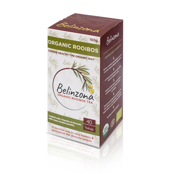 Organic Rooibos Tea 40 Tea Bags (100gr) Belinzona