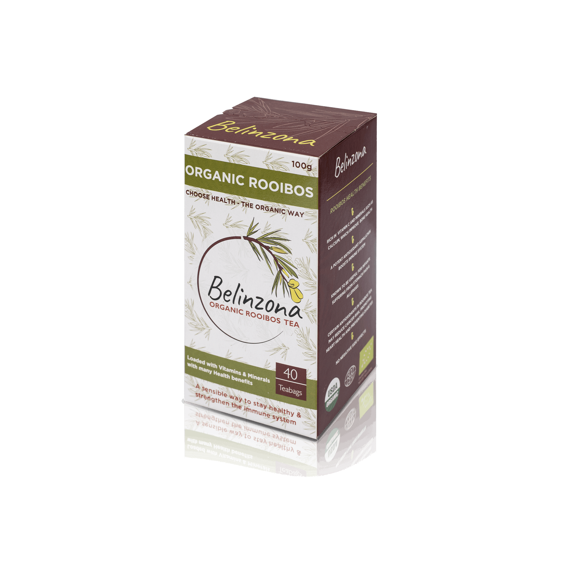 Organic Rooibos Tea 40 Tea Bags (100gr) - Image 3