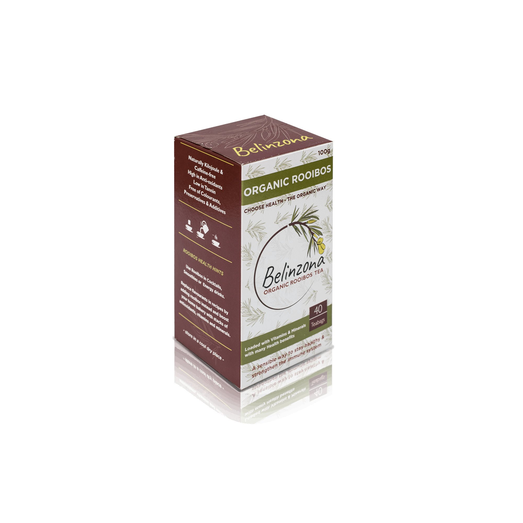 Organic Rooibos Tea 40 Tea Bags (100gr) - Image 2
